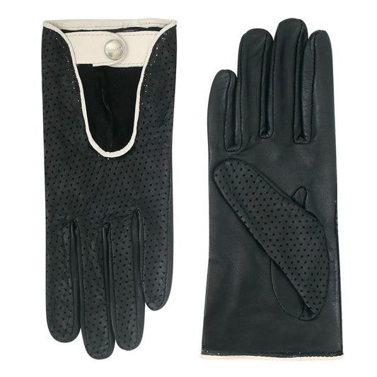 Laimbock geperforeerde handschoenen Townsville zwart-wit