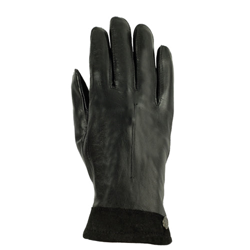 Laimbock handschoenen Thornaby zwart black wol gevoerd