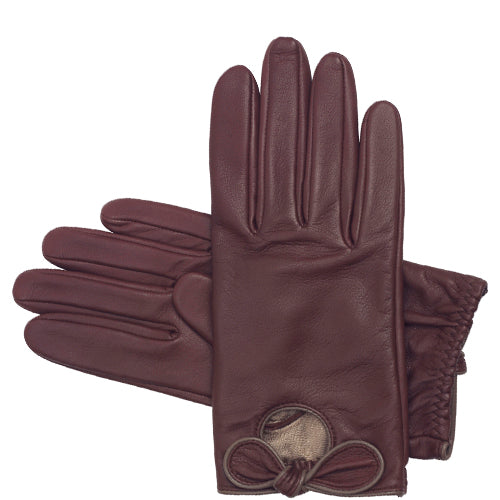 Southcombe handschoenen Vesper met strik bruin chocolate brown