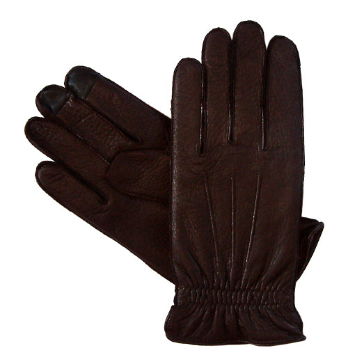 Southcombe hertenlederen handschoenen Toller gevoerd bruin brown